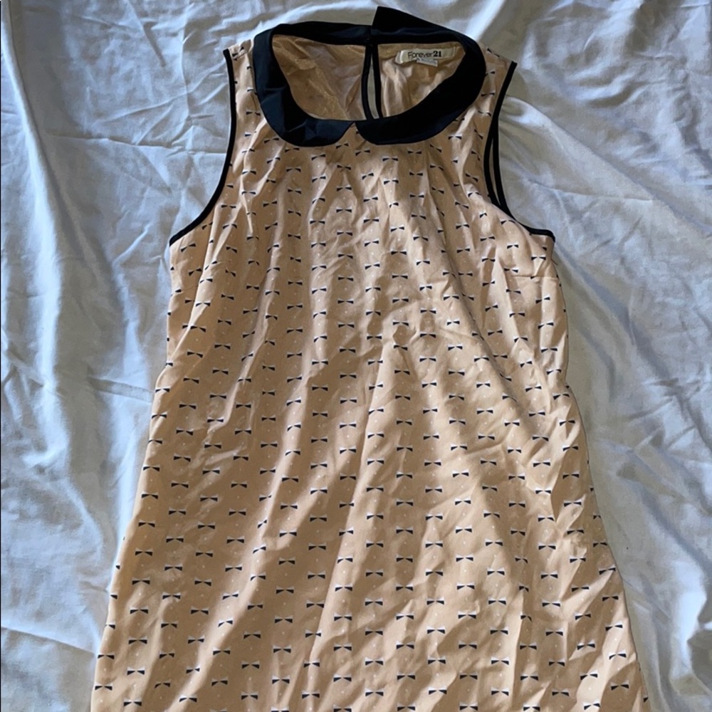 Women’s bow print sleeveless dress